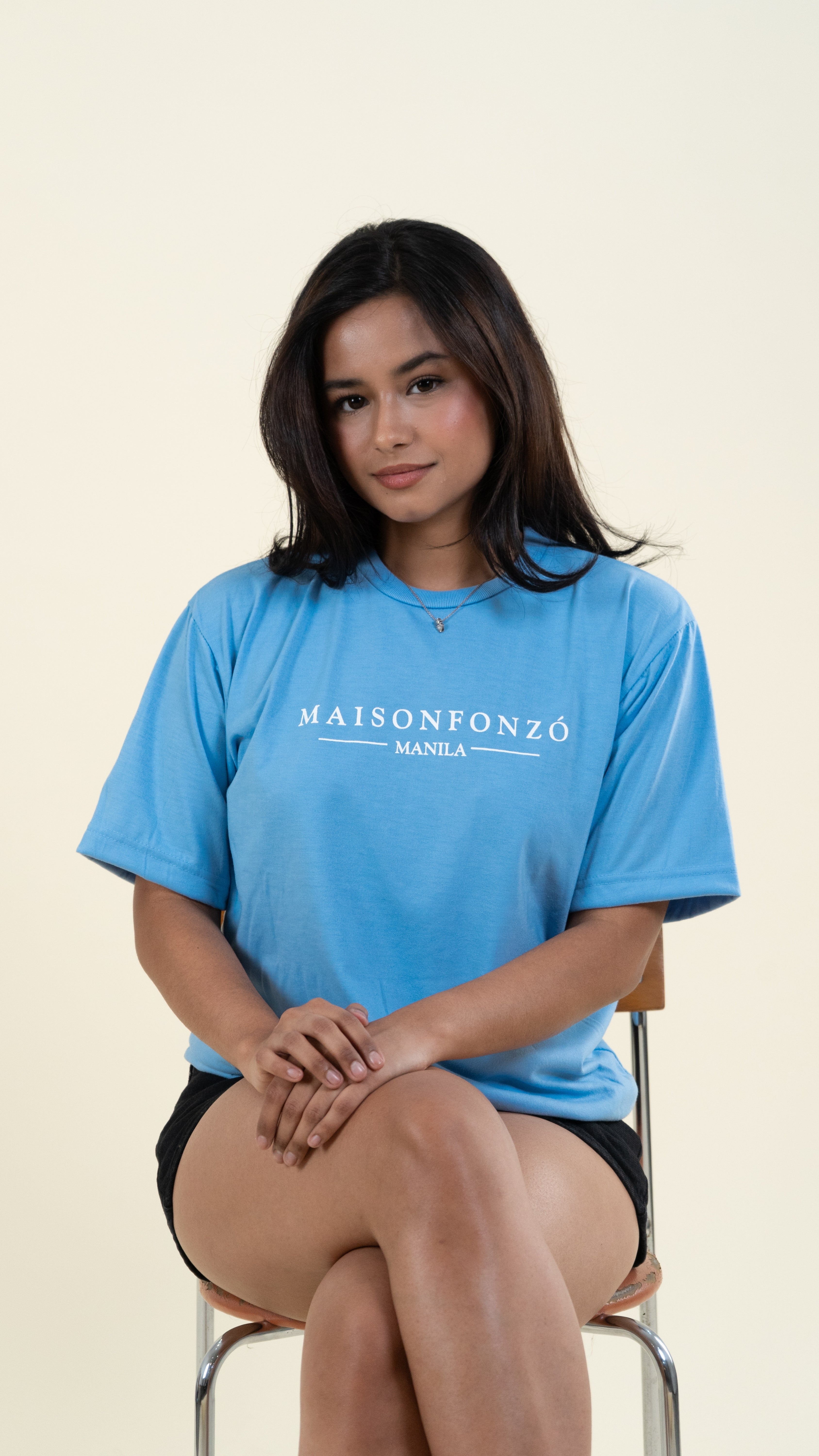 Gallery Tee in Powder Blue